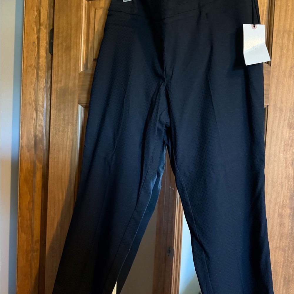 Black Textured Pants Women’s 14W